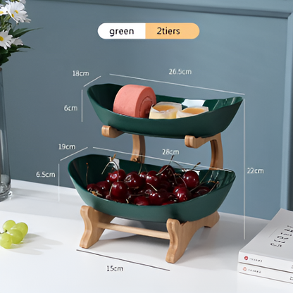 BoisPur Étagère – Corbeille minimaliste en bois sculpté