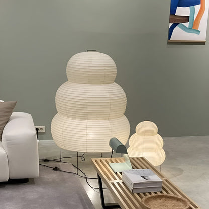 Lumiere Zen – Lampadaire en papier de riz style japonais