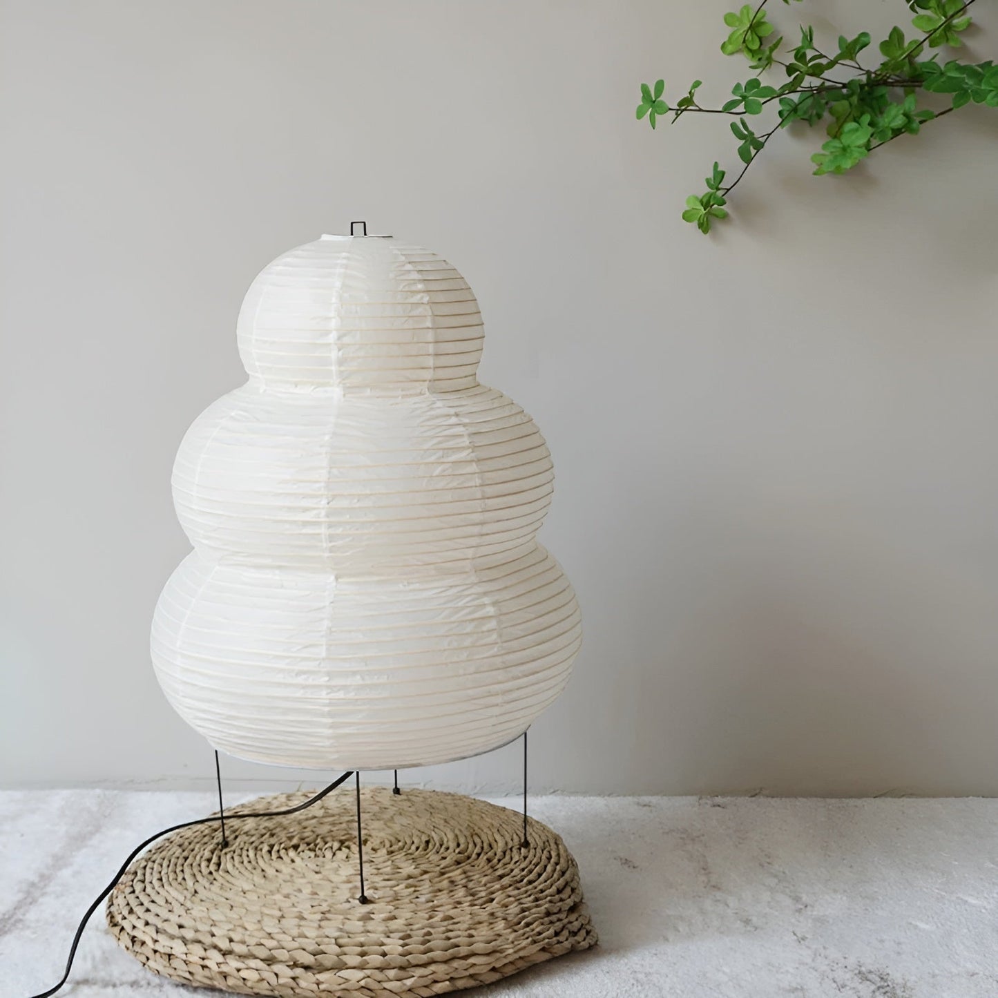 Lumiere Zen – Lampadaire en papier de riz style japonais
