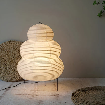 Lumiere Zen – Lampadaire en papier de riz style japonais