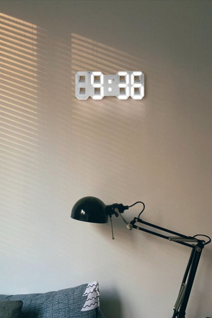 LumiHorloge – Horloge murale LED 3D avec intensité réglable
