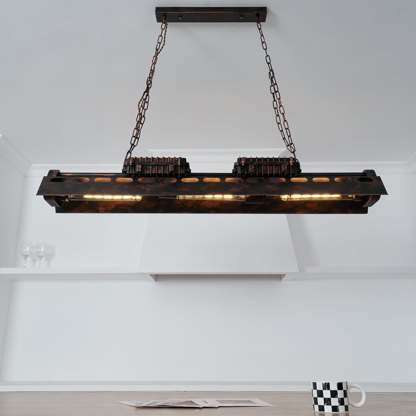 Dorian – Kronleuchter industriel steampunk