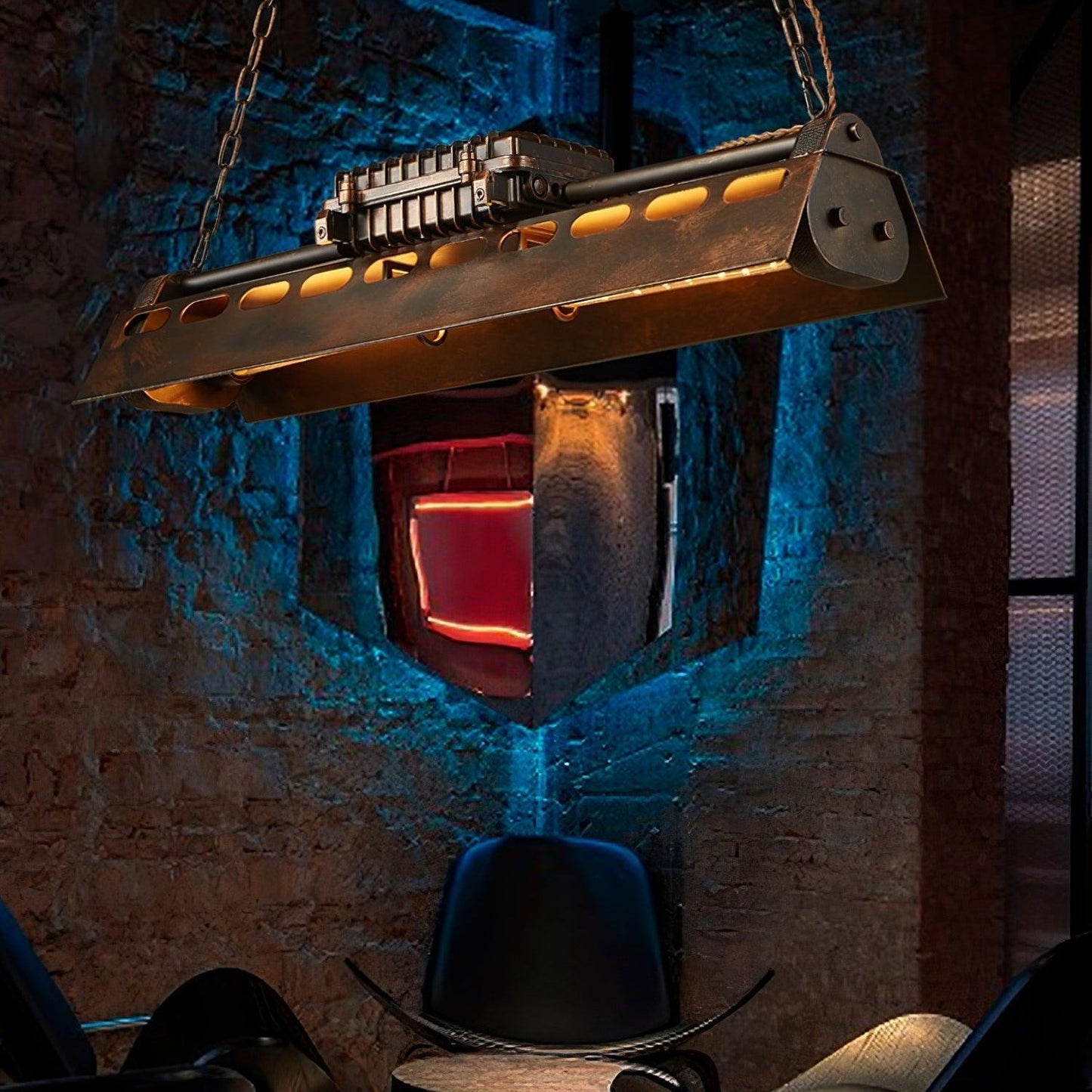 Dorian – Kronleuchter industriel steampunk