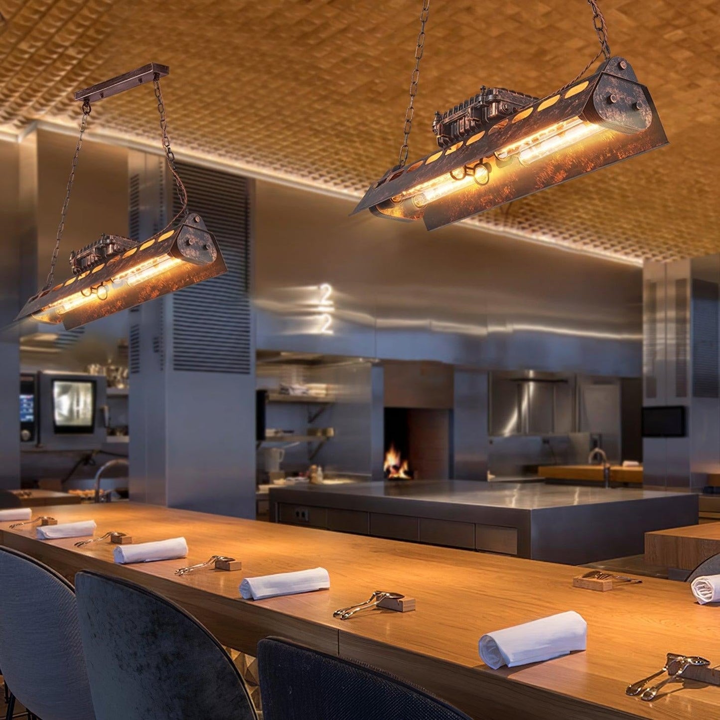 Dorian – Kronleuchter industriel steampunk