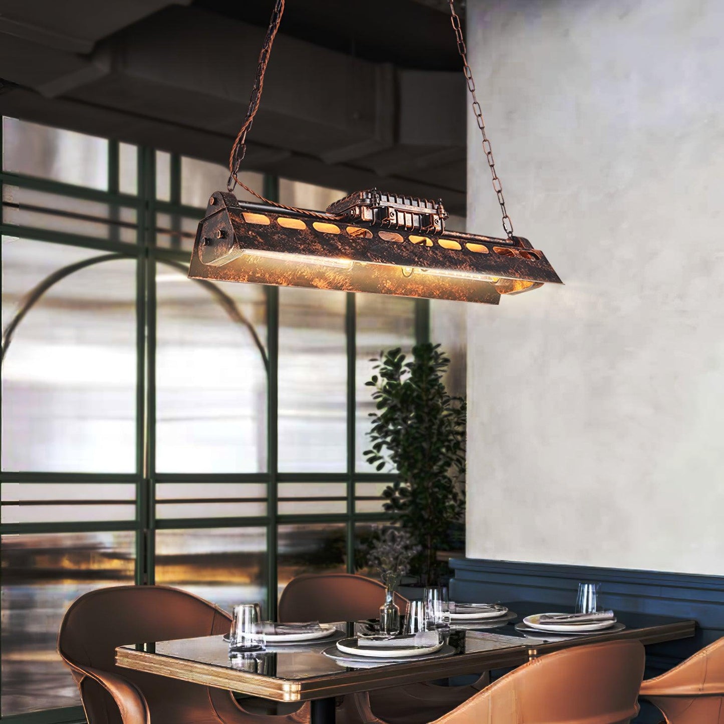 Dorian – Kronleuchter industriel steampunk