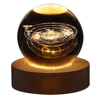 Veilleuse boule de cristal galaxie 3D