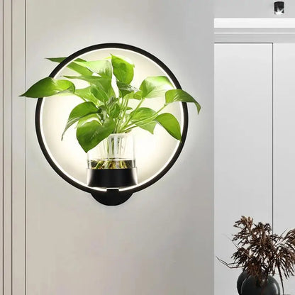 Applique murale design avec plante verte