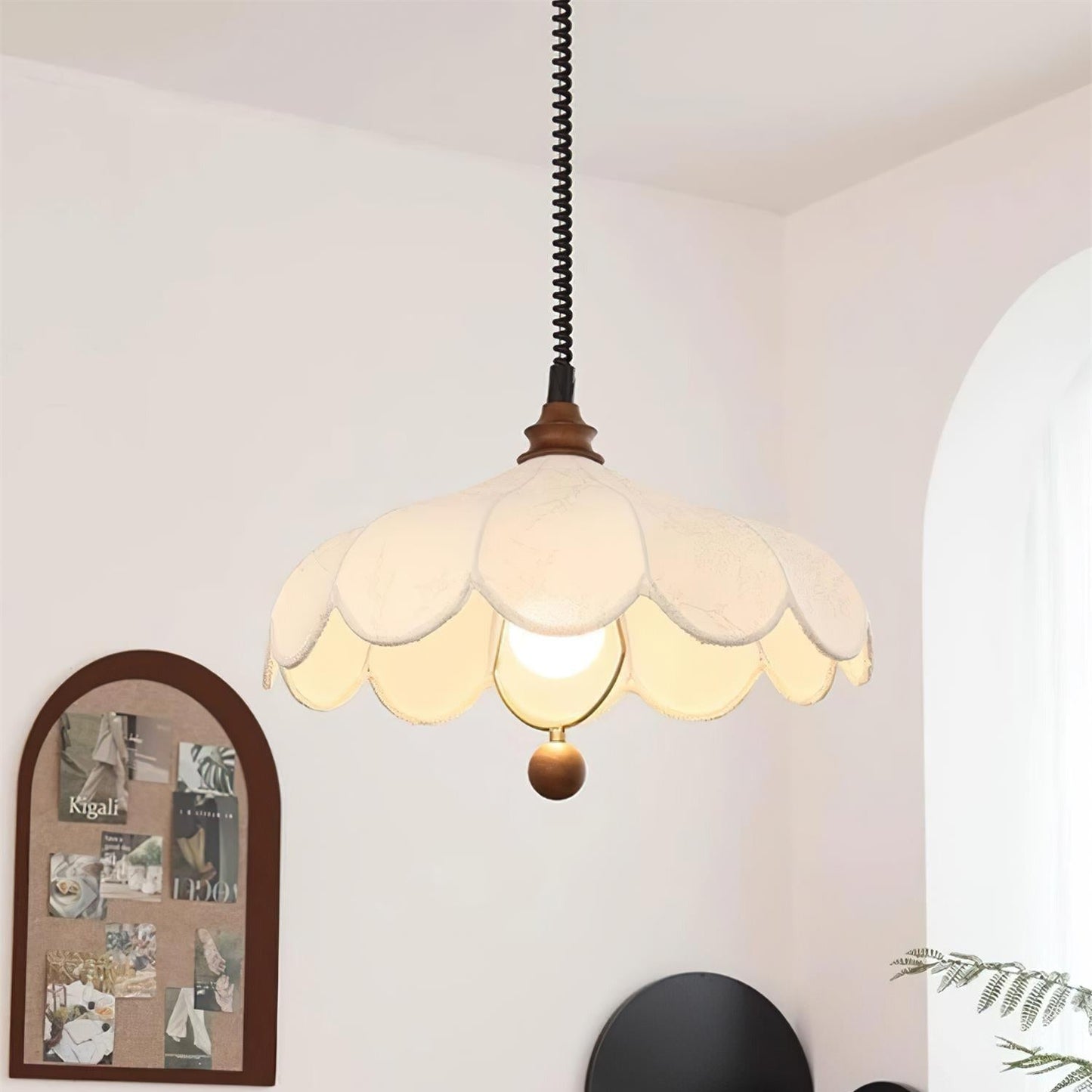 Ritta – Suspension vintage avec motif floral