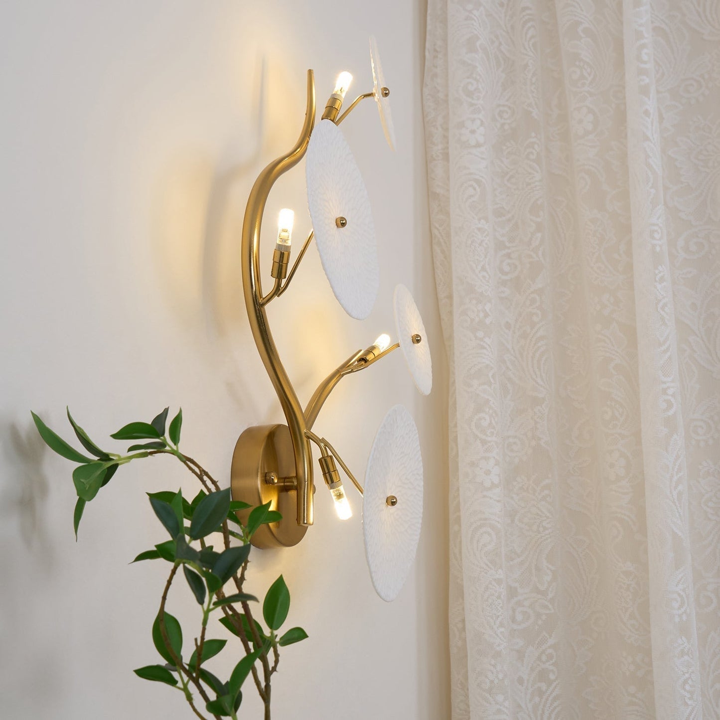 Olivia – Lampe murale en design de fleur de lotus