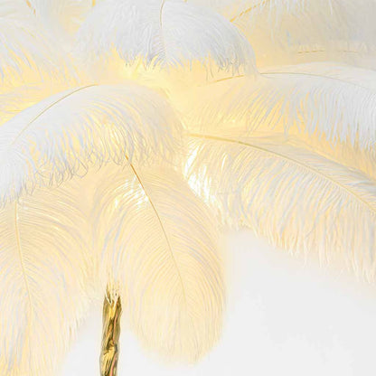 Franz – Lampe de Plancher Décorative en Résine Plume