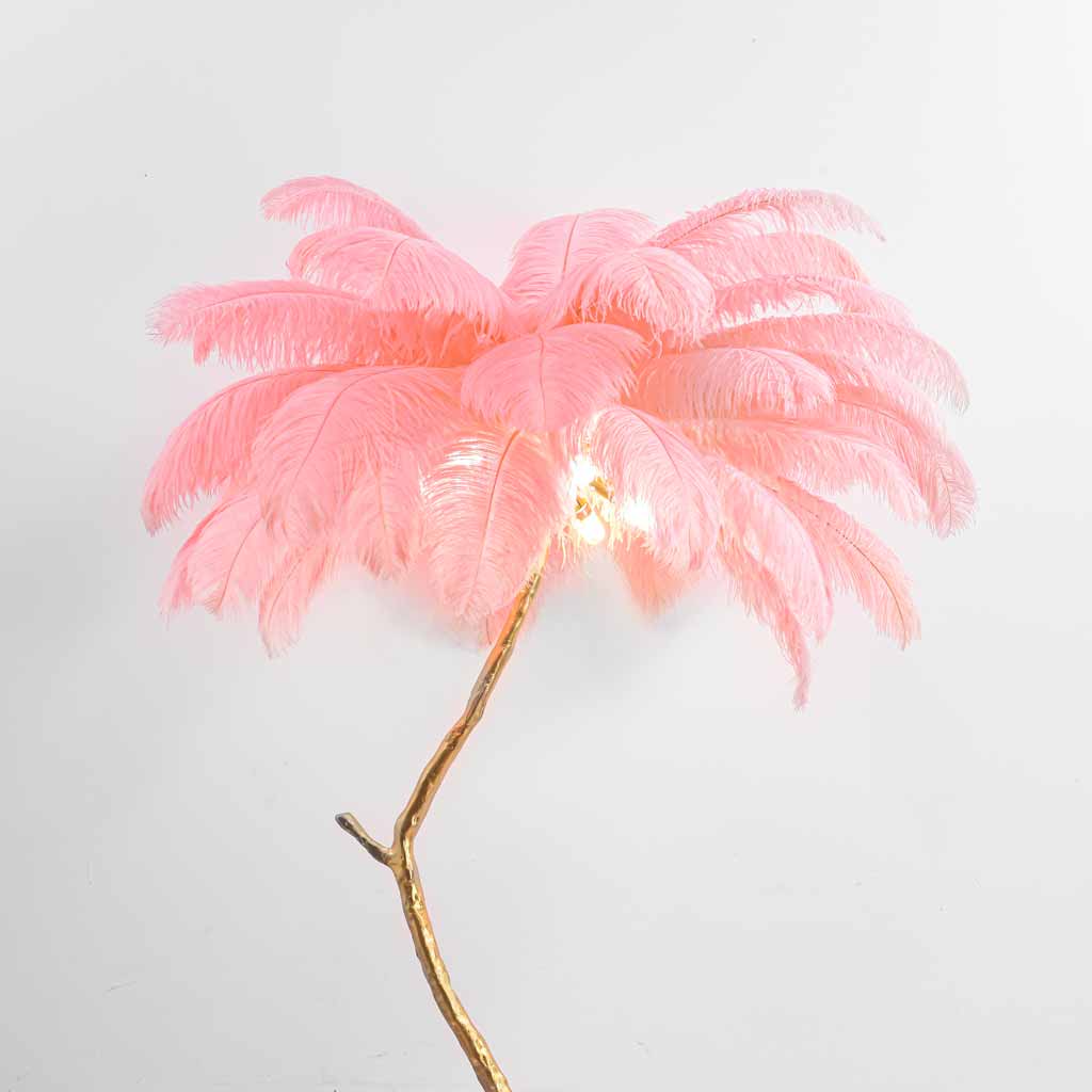 Franz – Lampe de Plancher Décorative en Résine Plume