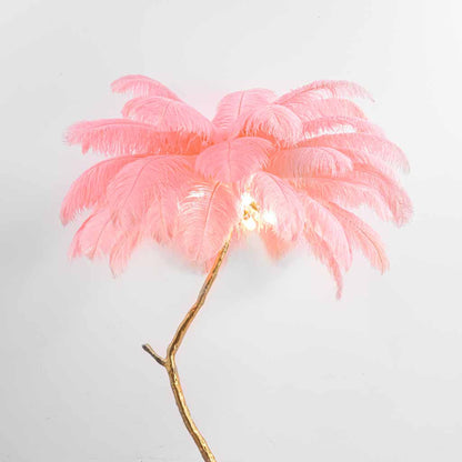 Franz – Lampe de Plancher Décorative en Résine Plume