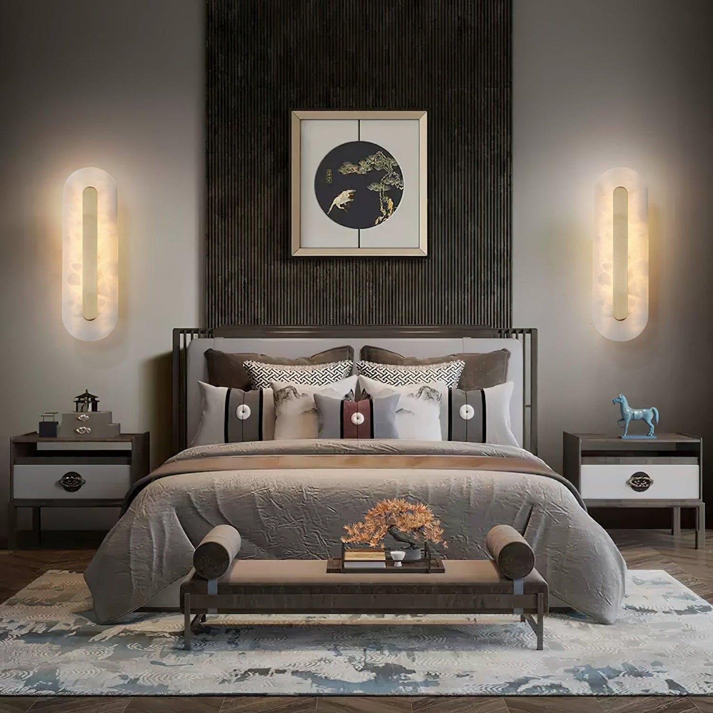 Alenya – Applique en cuivre et marbre