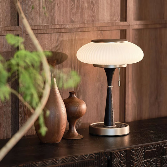 Noelia – Lampe de table rétro en bois massif