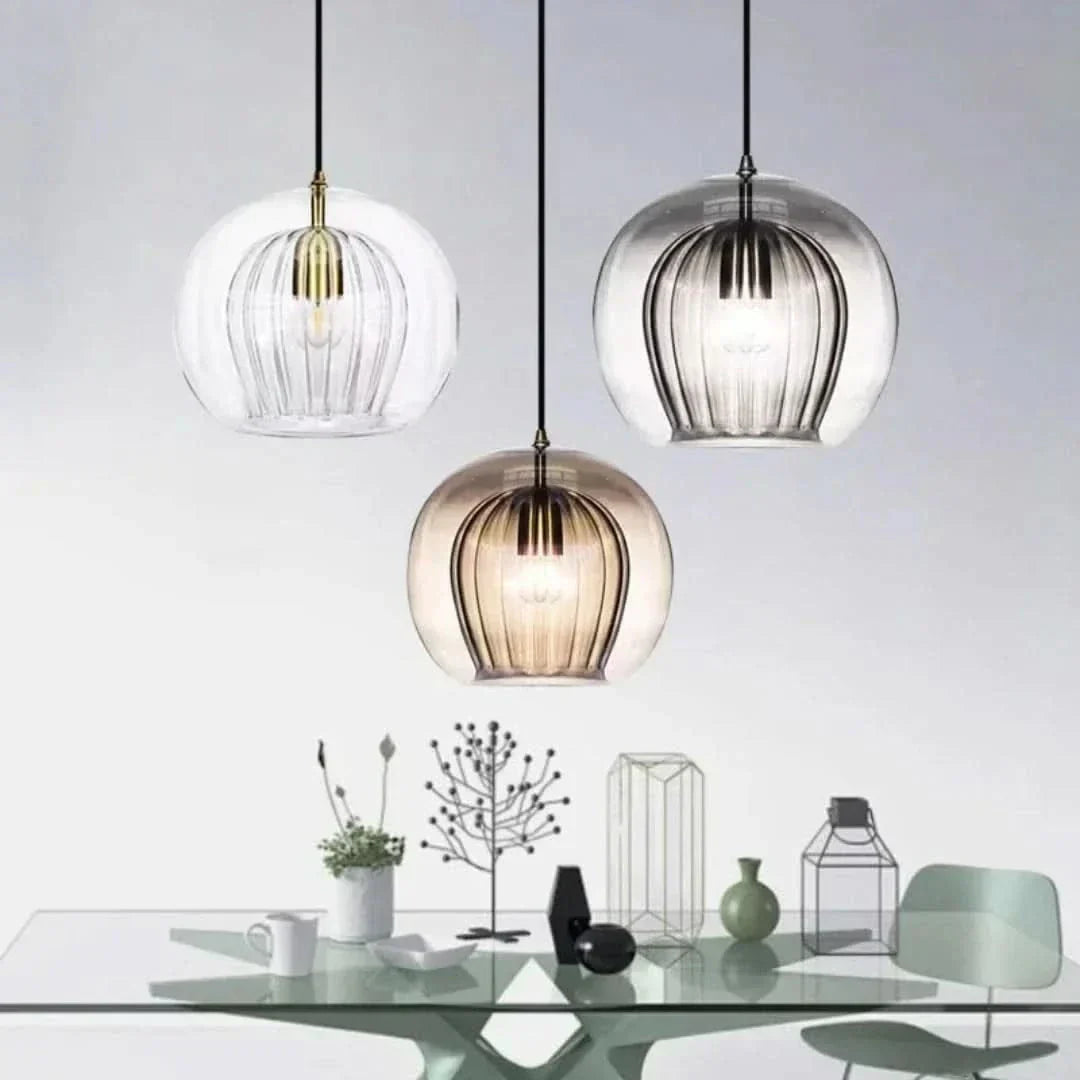 TimberGlow - Suspension moderne en verre pour la maison