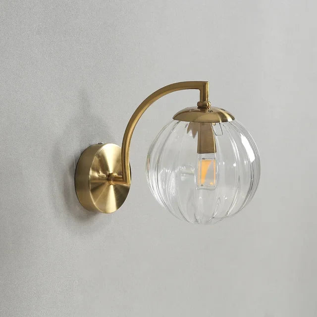 Lampe De Chevet Murale Ronde De Luxe En Verre