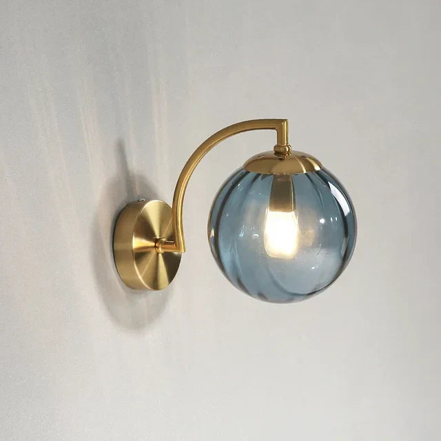 Lampe De Chevet Murale Ronde De Luxe En Verre