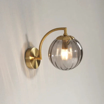Lampe De Chevet Murale Ronde De Luxe En Verre