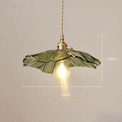 Lustre Florale en Verre Artificiel et Laiton
