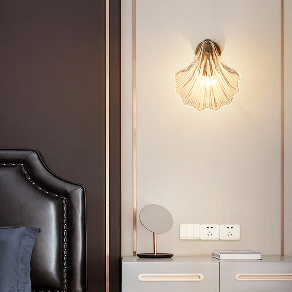 Meline – Applique Murale en Verre Coquille Moderne