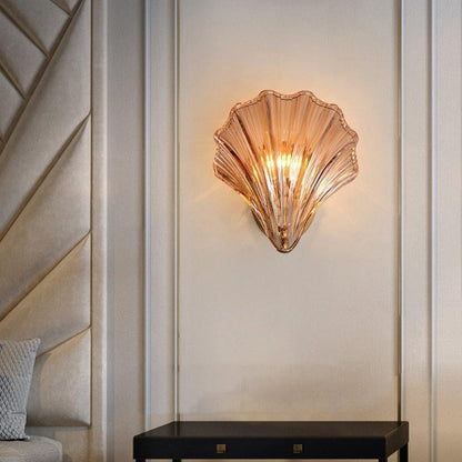 Meline – Applique Murale en Verre Coquille Moderne
