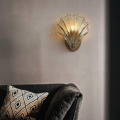 Meline – Applique Murale en Verre Coquille Moderne