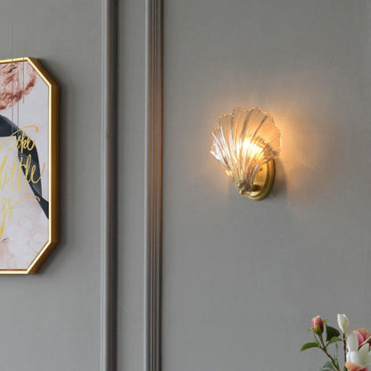 Meline – Applique Murale en Verre Coquille Moderne