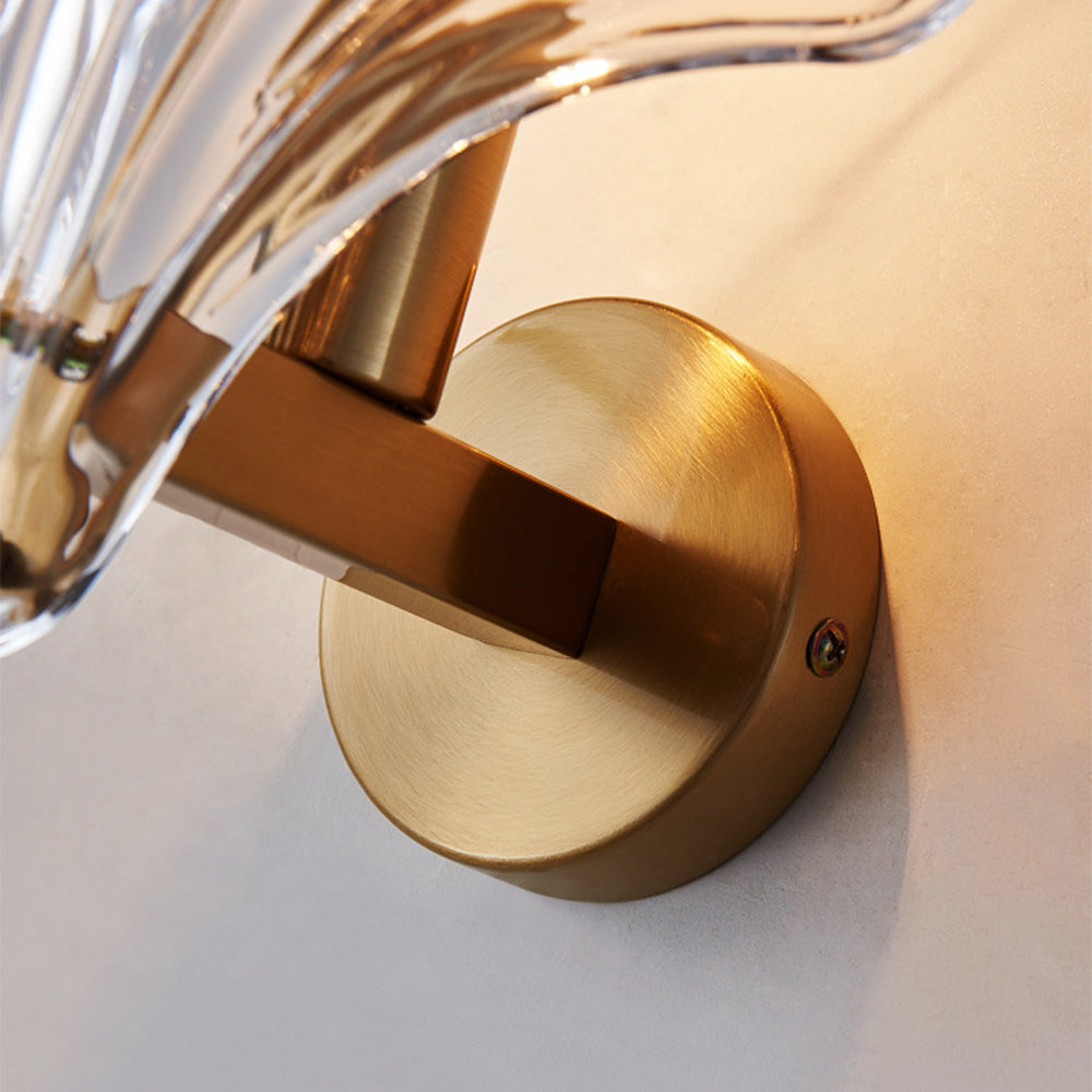 Meline – Applique Murale en Verre Coquille Moderne