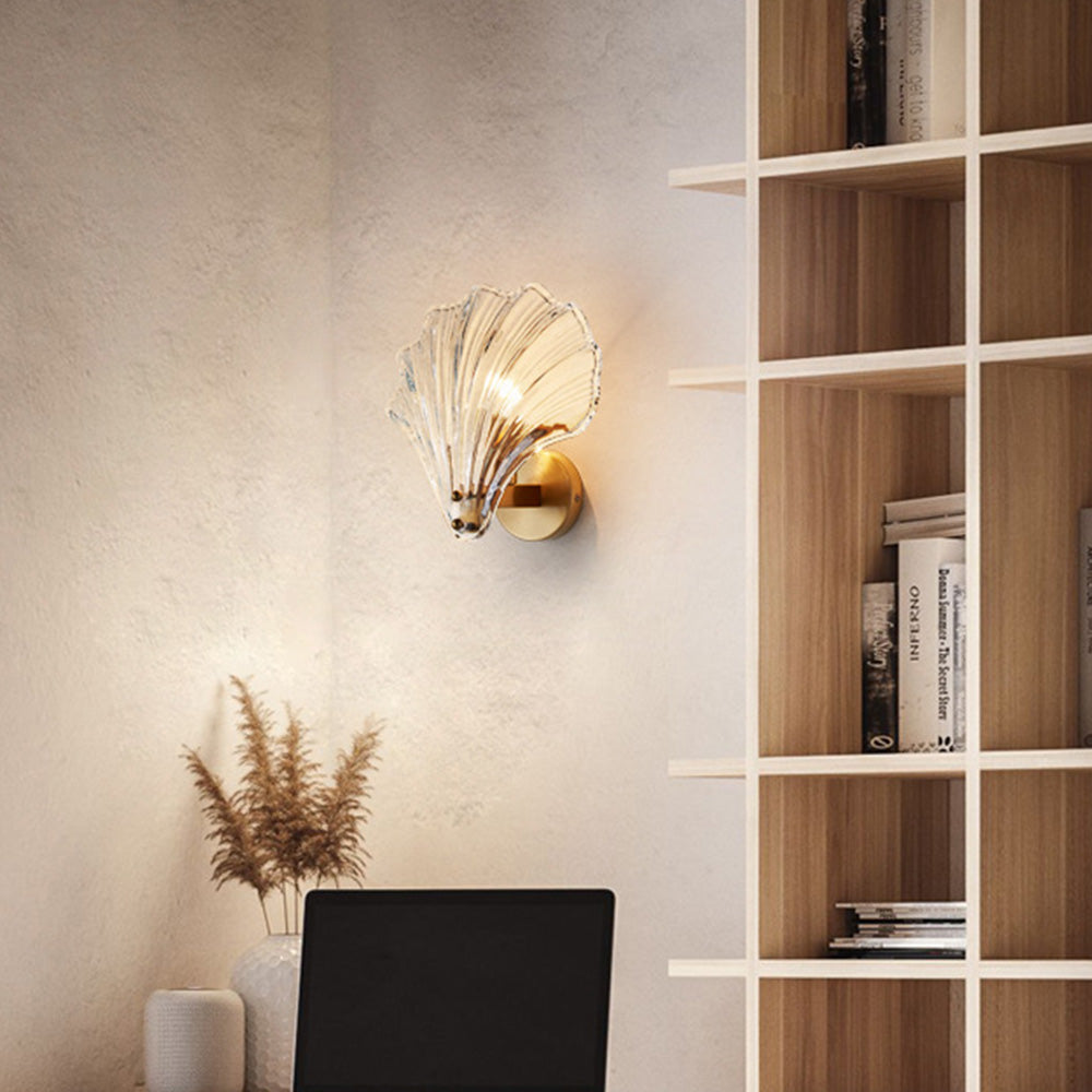 Meline – Applique Murale en Verre Coquille Moderne