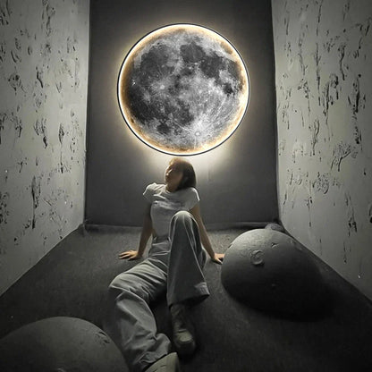 Lampe murale LED en forme de lune