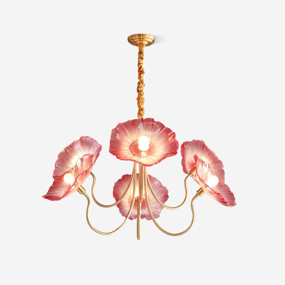 Hana – Lustre en verre lotus moderne