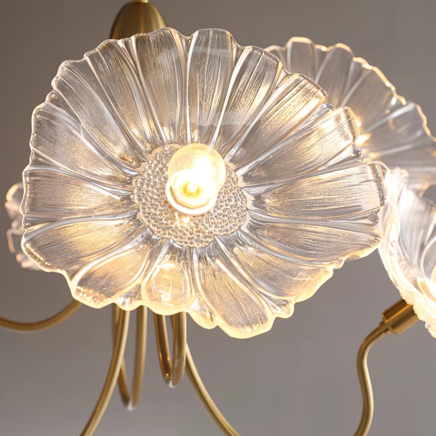 Hana – Lustre en verre lotus moderne