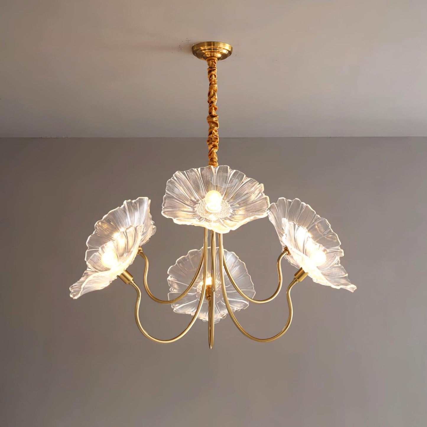 Hana – Lustre en verre lotus moderne