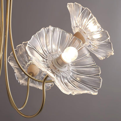 Hana – Lustre en verre lotus moderne