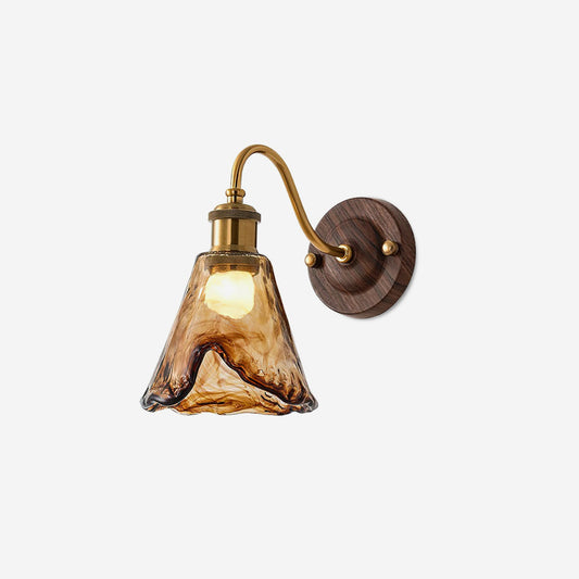 Alessia – Lampe murale avec verre ambre