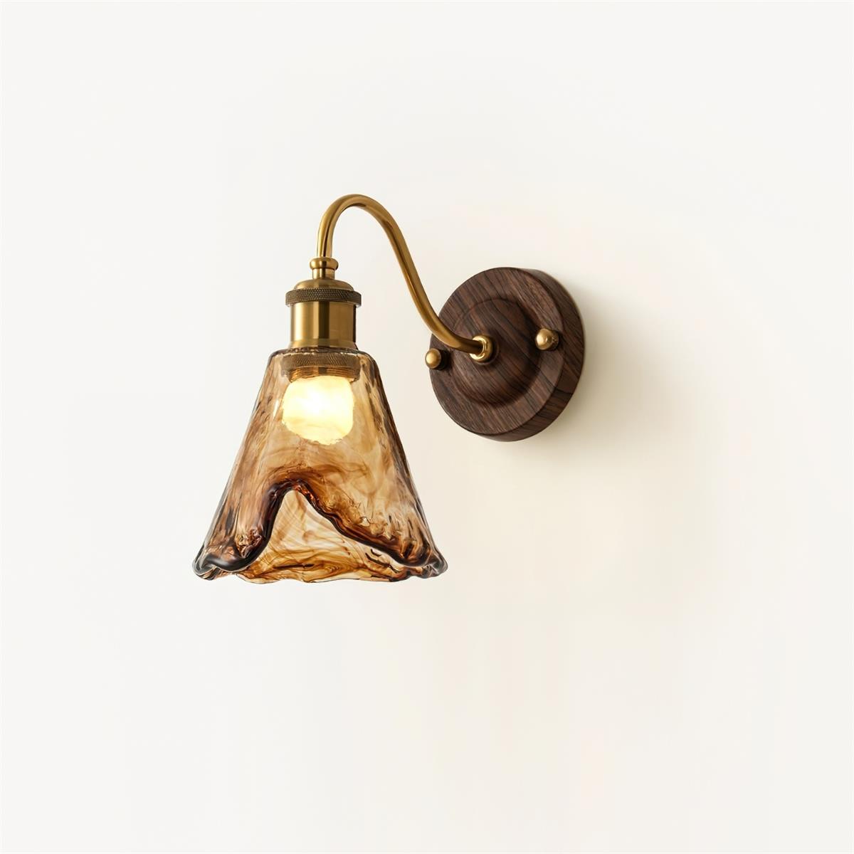 Alessia – Lampe murale avec verre ambre