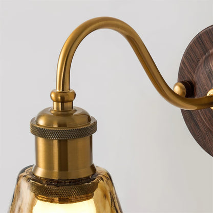 Alessia – Lampe murale avec verre ambre