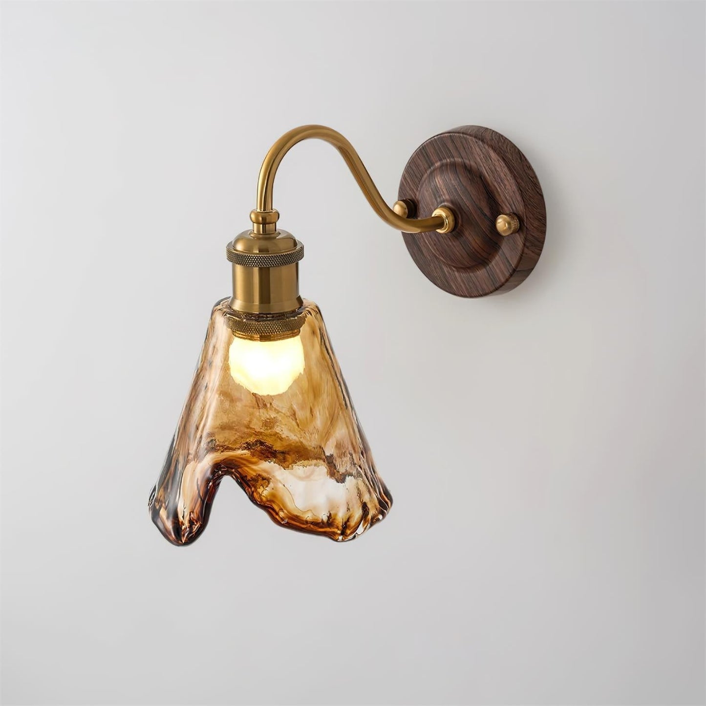 Alessia – Lampe murale avec verre ambre