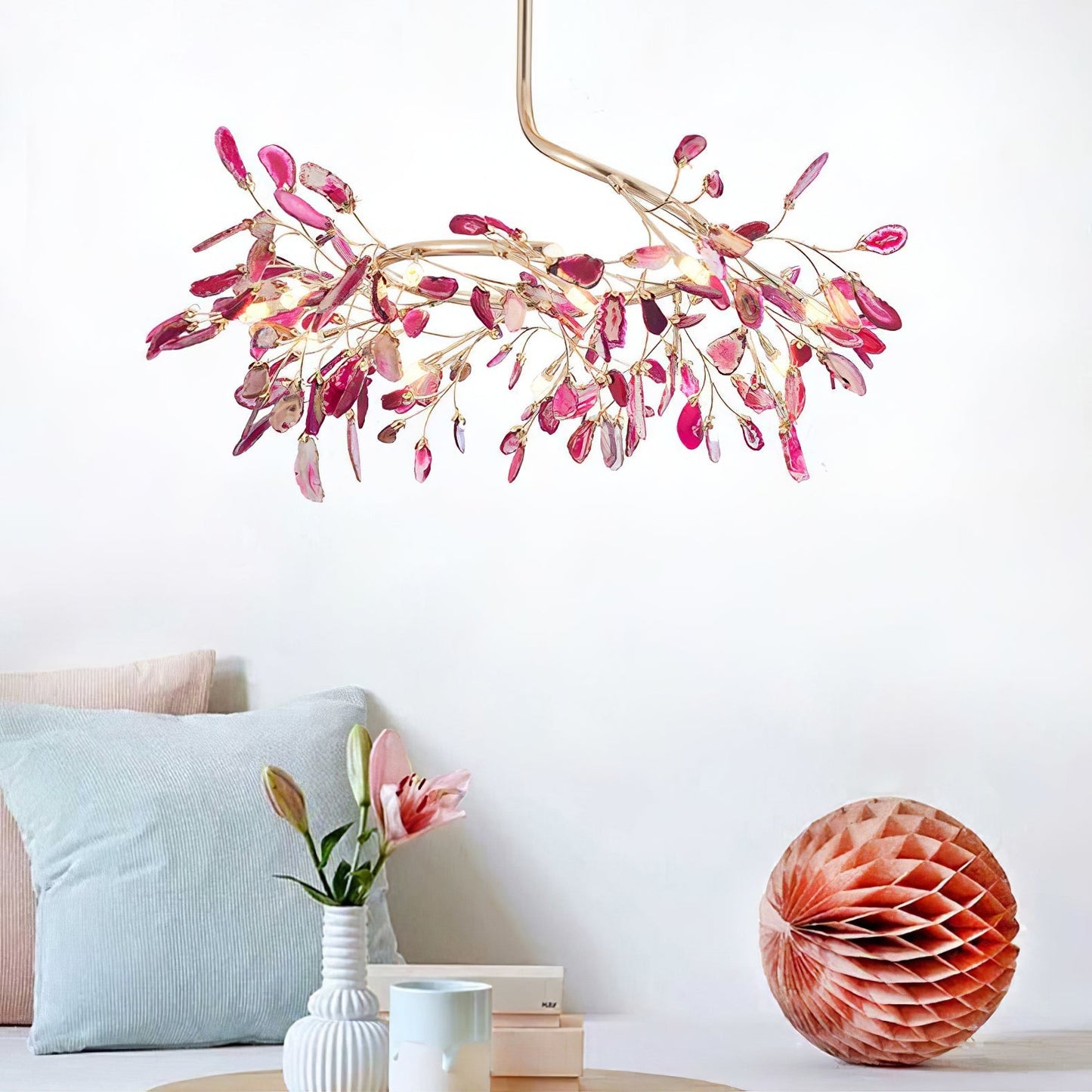 Agna – Lustre Nordique avec Agate Naturelle