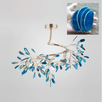 Agna – Lustre Nordique avec Agate Naturelle