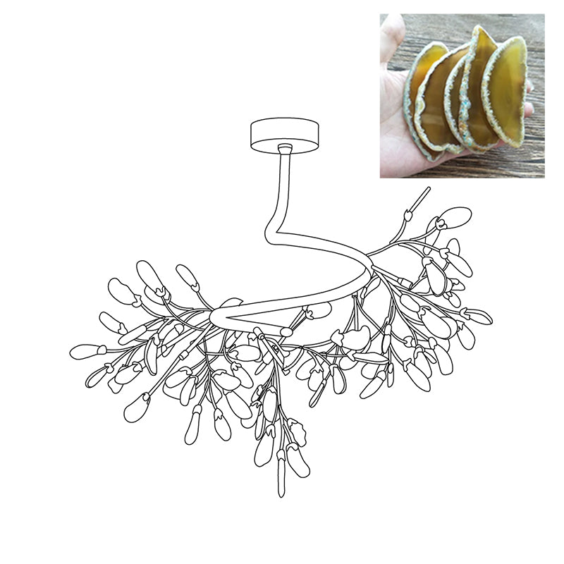 Agna – Lustre Nordique avec Agate Naturelle