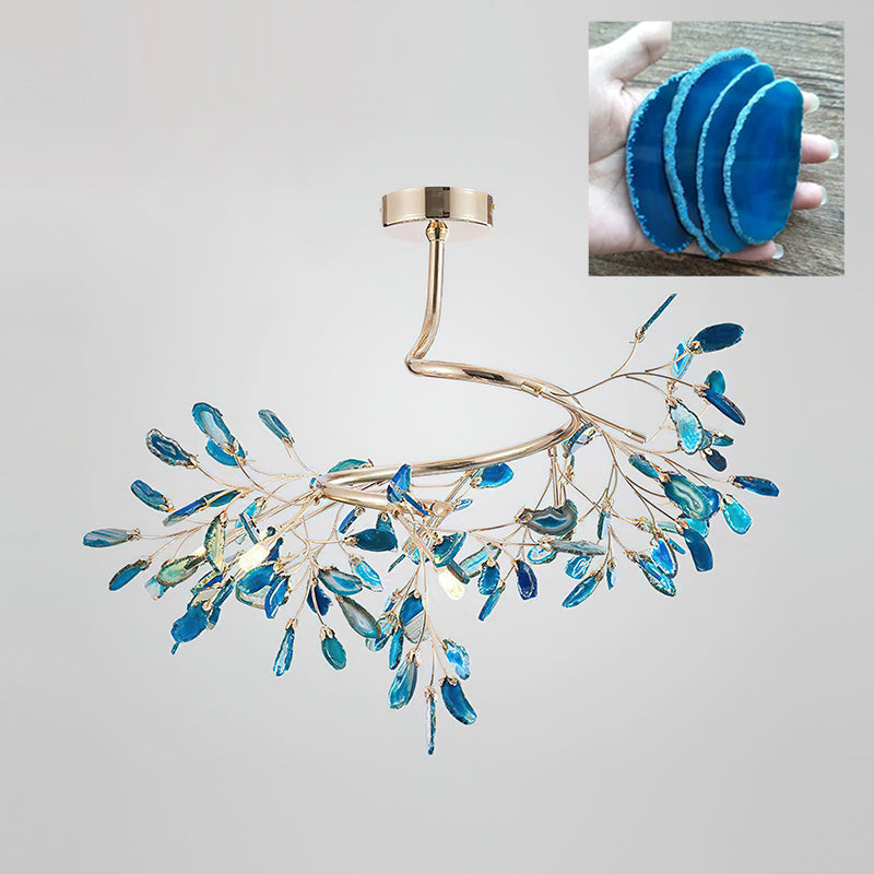 Agna – Lustre Nordique avec Agate Naturelle