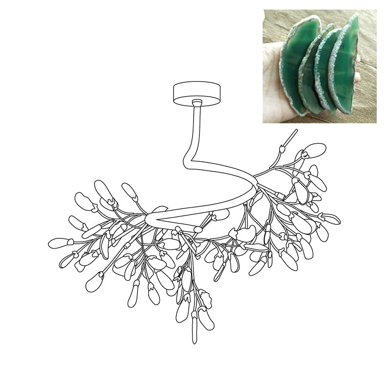 Agna – Lustre Nordique avec Agate Naturelle