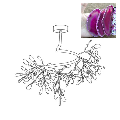 Agna – Lustre Nordique avec Agate Naturelle