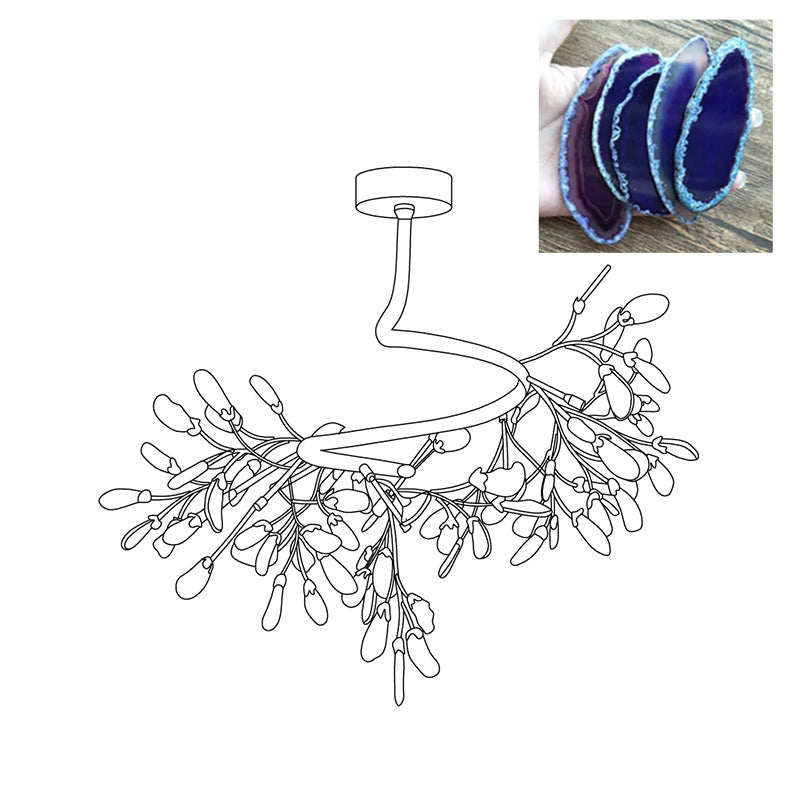 Agna – Lustre Nordique avec Agate Naturelle