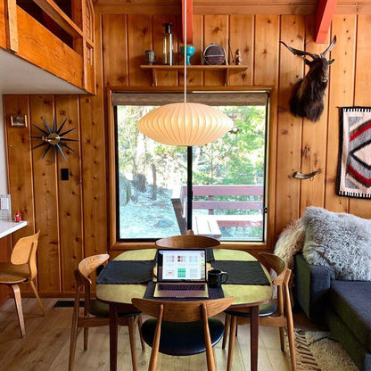 Mei – Lustre en tissu rond style lanterne