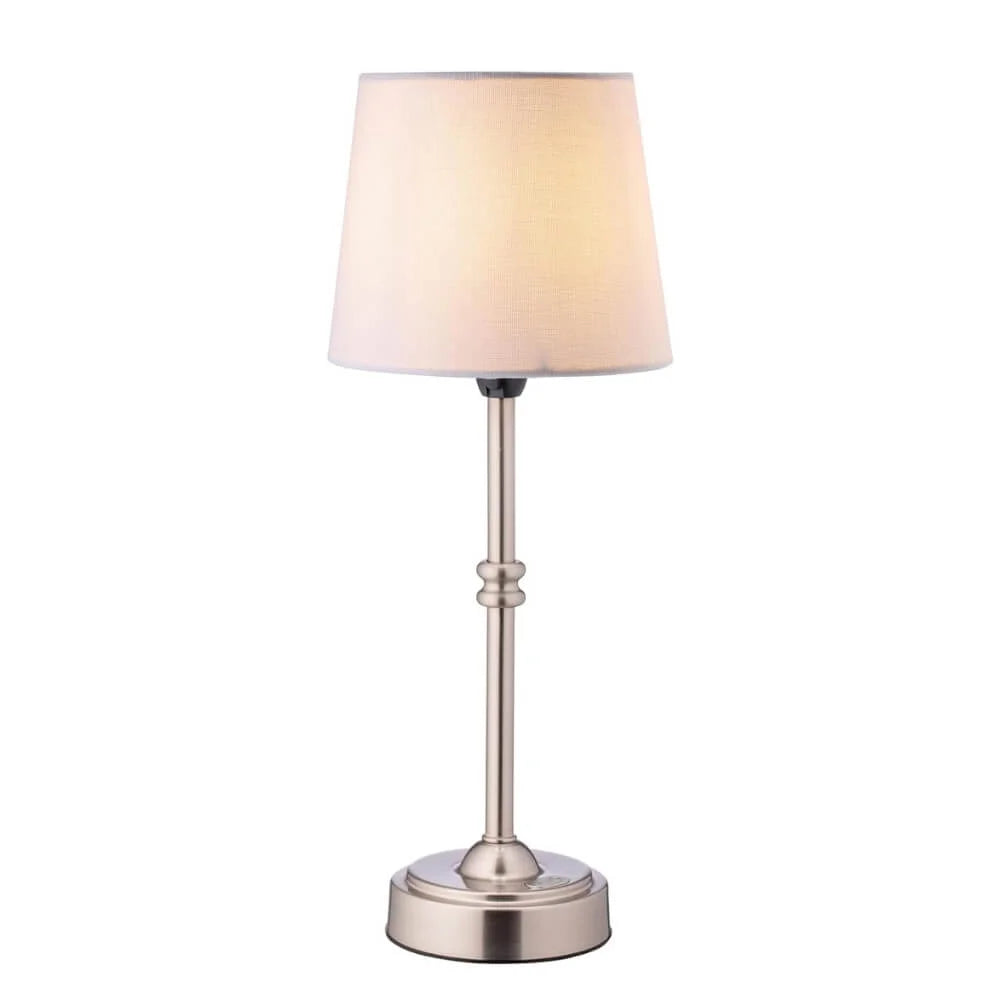 LumiVintage – Lampe de table rétro en tissu sans fil