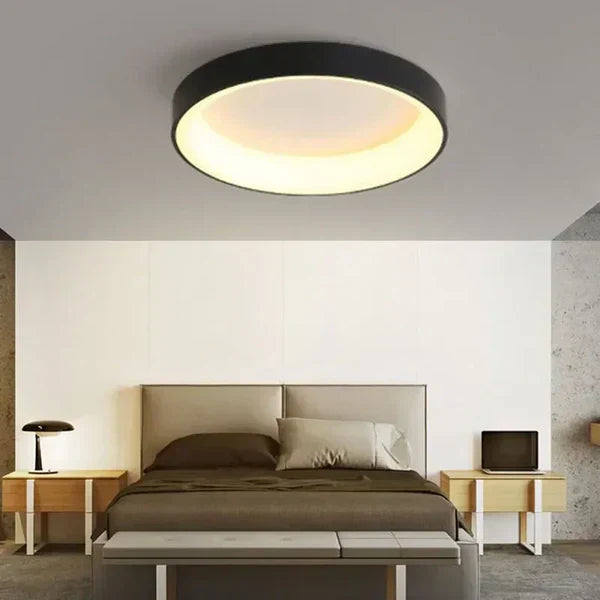 Plafonnier LED Scandinave – Design Rond et Épuré pour Salon ou Chambre