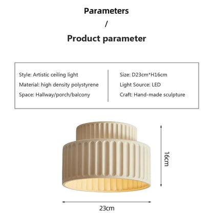 Plafonnier crème au design minimaliste et élégant