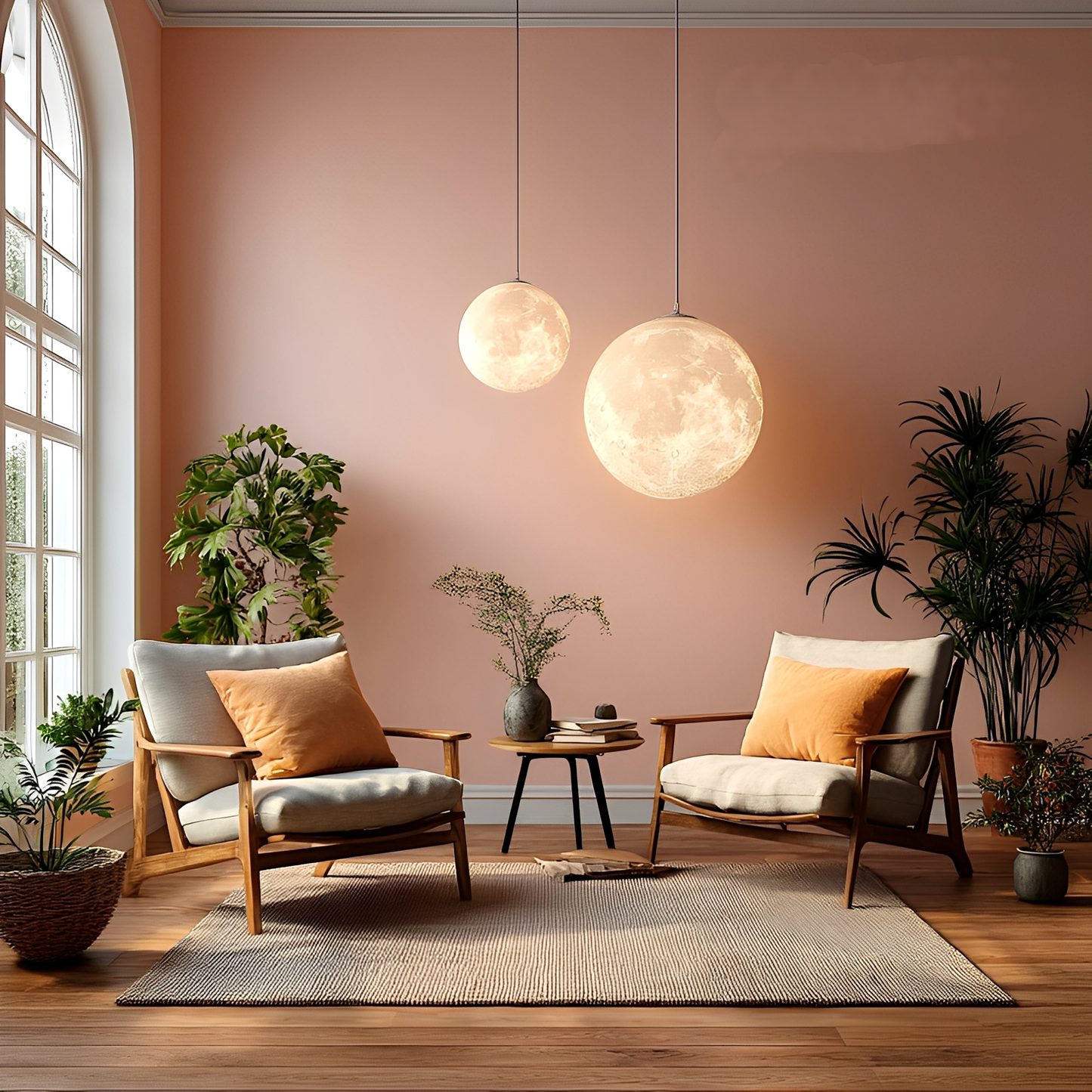 Ylani – Lampe Pendante Lune 3D Moderne